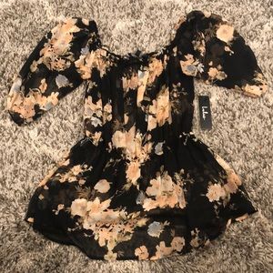 Off the shoulder see through top brand new